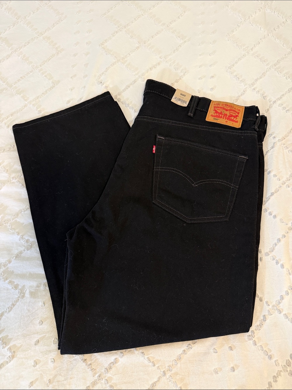 Levi's Black Straight Men's Jeans nwt 46 x 29